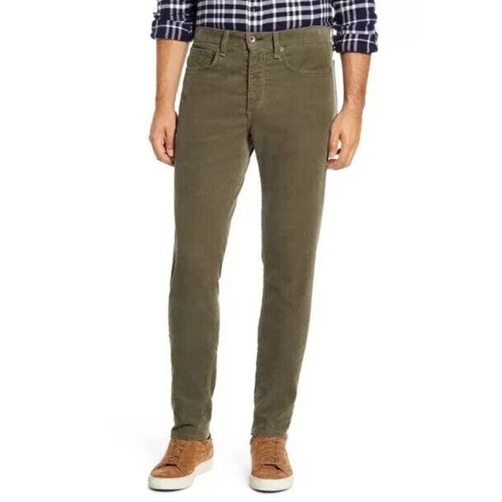 Rag & Bone $250 Men's Fit 2 Slim Corduroy Pants 5 Pocket Army Green Size 33